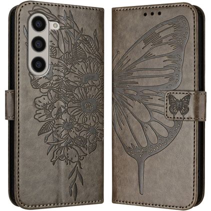 Mobigear Butterfly Samsung Galaxy Z Fold 6 Hoesje Bookcase Portemonnee - Grijs