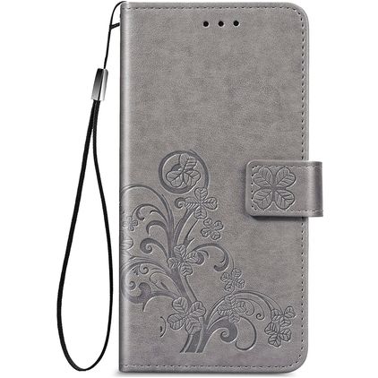 Mobigear Clover Samsung Galaxy A52s 5G Hoesje Bookcase Portemonnee - Grijs