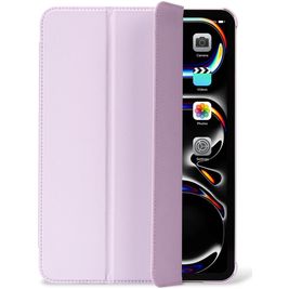 Decoded Textured Slim iPad Pro 11 Inch (2024) Hoes Flexibel Siliconen Bookcase - Lavendel