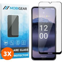 Mobigear Premium Nokia G11 Plus Glazen Screenprotector - Case Friendly - Zwart (3-Pack)