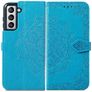 Mobigear Mandala Samsung Galaxy S21 FE Hoesje Bookcase Portemonnee - Blauw
