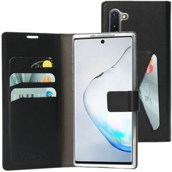 Mobiparts Classic Wallet Samsung Galaxy Note 10 Hoesje Bookcase Portemonnee - Zwart