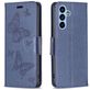 Mobigear Butterfly Samsung Galaxy A54 Hoesje Bookcase Portemonnee - Blauw