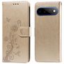 Mobigear Flowers Google Pixel 11 Pro XL Hoesje Bookcase Portemonnee - Goud