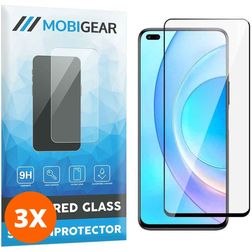 Mobigear Premium HONOR 50 Lite Glazen Screenprotector - Case Friendly - Zwart (3-Pack)