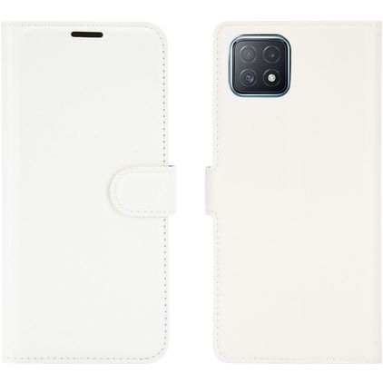 Mobigear Classic OPPO A73 5G Hoesje Bookcase Portemonnee - Wit