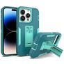 Mobigear Heavy Armor Stand iPhone 14 Pro Max Hoesje Hardcase Backcover Shockproof met Standaard - Groen