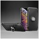 Mobigear Armor Ring iPhone XS Max Hoesje Hardcase Backcover Shockproof met Ringhouder - Zwart