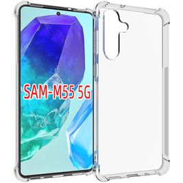Mobigear Cushion Doorzichtig Samsung Galaxy M55 Hoesje Flexibel TPU Backcover - Transparant