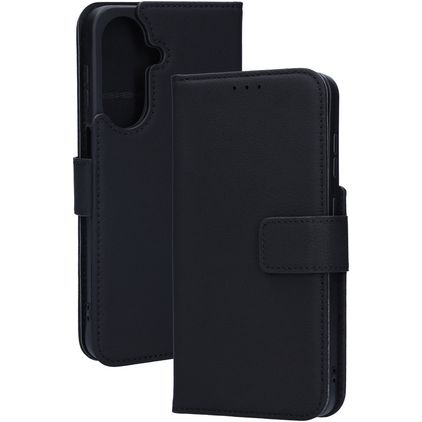 Mobiparts Wallet Samsung Galaxy A27 Hoesje Echt Leer Bookcase Portemonnee - Zwart