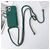 Mobigear Lanyard Card iPhone 15 Pro Max Siliconen Hoesje met koord en Pasjeshouder - Groen