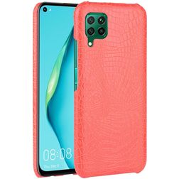 Mobigear Croco Huawei P40 Lite Hoesje Hardcase Backcover - Rood