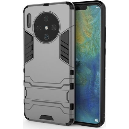 Mobigear Armor Stand Huawei Mate 30 Hoesje Hardcase Backcover Shockproof met Standaard - Grijs