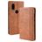 Mobigear Sensation Motorola One Vision Hoesje Bookcase Portemonnee - Cognac