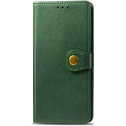 Mobigear Snap Button Xiaomi Redmi 9C Hoesje Bookcase Portemonnee - Groen