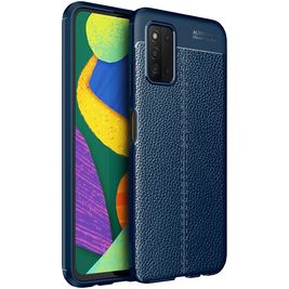 Mobigear Luxury Samsung Galaxy A03s Hoesje Flexibel TPU Backcover - Blauw