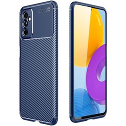 Mobigear Racing Samsung Galaxy M52 Hoesje Flexibel TPU Backcover - Blauw