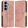 Mobigear Butterfly Samsung Galaxy A27 Hoesje Bookcase Portemonnee - Roségoud
