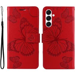 Mobigear Butterfly Samsung Galaxy A26 Hoesje Bookcase Portemonnee - Rood