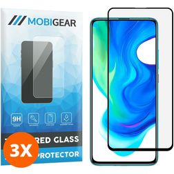 Mobigear Premium POCO F2 Pro Glazen Screenprotector - Case Friendly - Zwart (3-Pack)