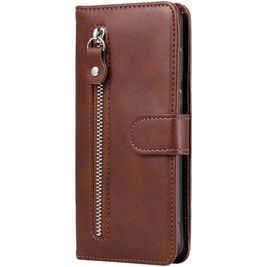 Mobigear Zipper Xiaomi Mi Note 10 Lite Hoesje Bookcase Portemonnee - Bruin Mobigear Zipper Xiaomi Mi Note 10 Lite Hoesje Bookcase Portemonnee - Bruin