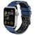 Mobigear Aero Armor Siliconen Apple Watch Bandje Gespsluiting - 42/41/40/38 mm - Zwart / Marineblauw