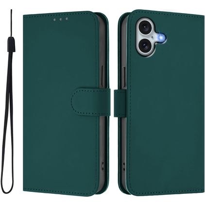 Mobigear Urban Wallet iPhone 16 Plus Hoesje Bookcase Portemonnee - Groen