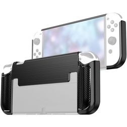 Mobigear Shockproof Nintendo Switch OLED Hoesje Flexibel TPU - Zwart