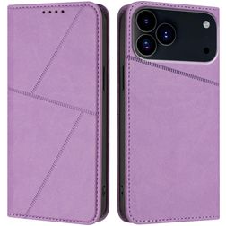 Mobigear Frosted Flip iPhone 17 Pro Hoesje Bookcase Portemonnee - Paars