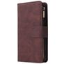 Mobigear Zipper Huawei P40 Hoesje Bookcase Portemonnee - Bruin