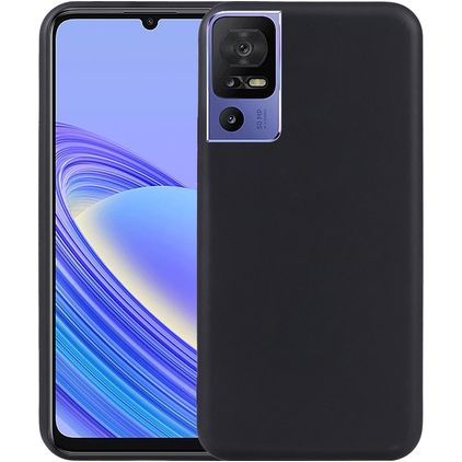 Mobigear Colors TCL 40 SE Hoesje Flexibel TPU Backcover - Zwart