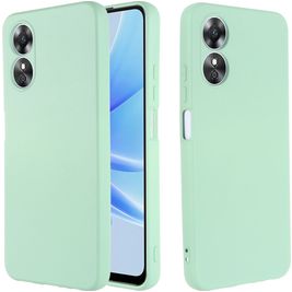 Mobigear Rubber Touch OPPO A17 Siliconen Hoesje Backcover - Groen Mobigear Rubber Touch OPPO A17 Siliconen Hoesje Backcover - Groen