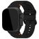 Mobilize Buckle Siliconen Apple Watch Bandje Gespsluiting - 49/46/45/44 mm - Zwart
