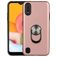 Mobigear Armor Ring Samsung Galaxy A01 Hoesje Hardcase Backcover Shockproof met Ringhouder - Roségoud