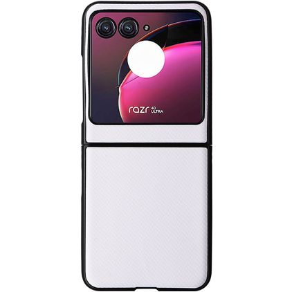 Mobigear Excellent Motorola Razr 40 Ultra Hoesje Hardcase Backcover - Wit