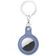 Mobigear Keychain Apple AirTag Hoesje Flexibel Siliconen Sleutelhanger - Cyan
