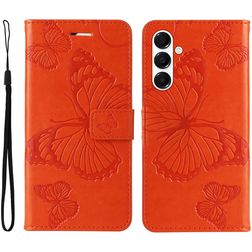 Mobigear Butterfly Samsung Galaxy A26 Hoesje Bookcase Portemonnee - Oranje