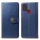 Mobigear Snap Button Samsung Galaxy A21s Hoesje Bookcase Portemonnee - Blauw