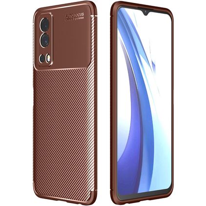 Mobigear Racing Vivo Y72 Hoesje Flexibel TPU Backcover - Bruin