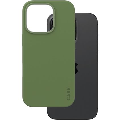 CARE by PanzerGlass Fashionable iPhone 16 Pro Max Siliconen MagSafe Hoesje Backcover - Groen