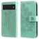 Mobigear Flowers Google Pixel 6 Hoesje Bookcase Portemonnee - Groen