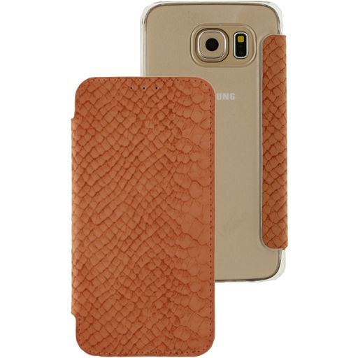 Mobilize Slim Booklet Samsung Galaxy S6 Hoesje Bookcase - Snake Apricot