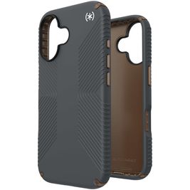 Speck Presidio2 Grip iPhone 16 Hoesje Hardcase Backcover Shockproof - Charcoal Grey