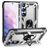 Mobigear Armor Ring Samsung Galaxy S23 Plus Hoesje Hardcase Backcover Shockproof met Ringhouder - Zilver