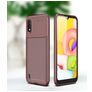 Mobigear Racing Samsung Galaxy A01 Hoesje Flexibel TPU Backcover - Bruin