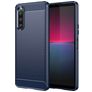 Mobigear Brushed Slim Sony Xperia 10 V Hoesje Flexibel TPU Backcover - Blauw