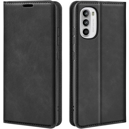 Mobigear Retro Slim Motorola Moto G82 Hoesje Bookcase Portemonnee - Zwart
