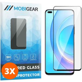 Mobigear Premium HONOR 50 Lite Glazen Screenprotector - Case Friendly - Zwart (3-Pack)
