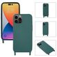 Mobigear Lanyard iPhone 14 Pro Max Siliconen Hoesje met koord - Donkergroen