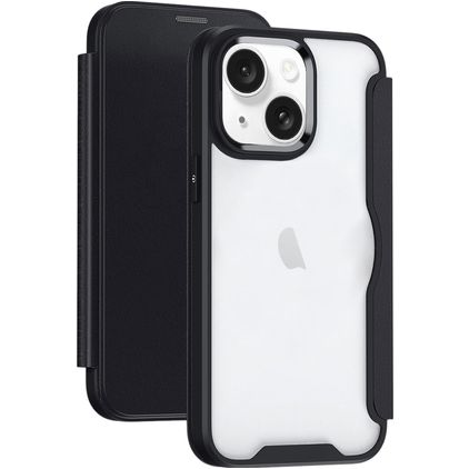 Mobigear Smart Fit iPhone 15 Hoesje Hardcase Bookcase - Zwart